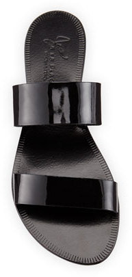 Joie Sable Patent Double-Strap Sandal, Black
