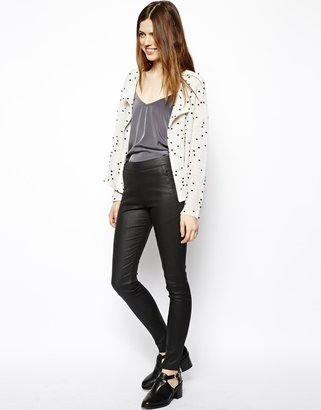 ASOS Blazer in Spot Boucle With Waterfall