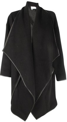 Derek Lam 10 Crosby Wrap Coat with Leather Detail