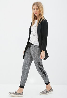 Forever 21 Love Graphic Marled Sweatpants