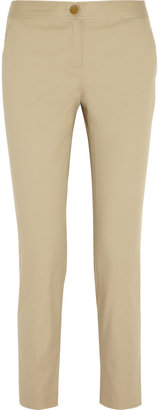 Tory Burch Darbi stretch-cotton tapered pants