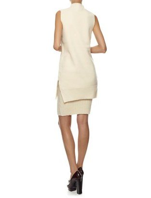Edun Ivory Plush Alpaca Rib Skirt