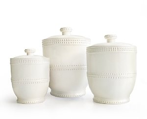 Atelier American Bianca Bead 3-Piece Canister Set