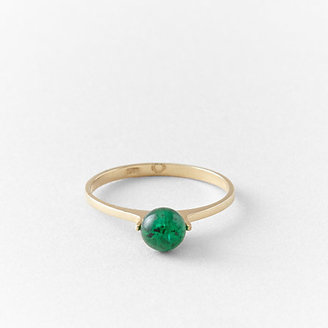 Saskia Diez emerald solitaire ring