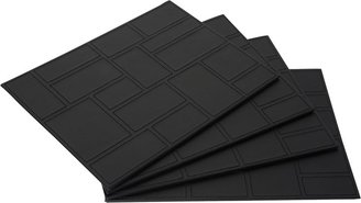 Inspire Black patchwork coasters set of four