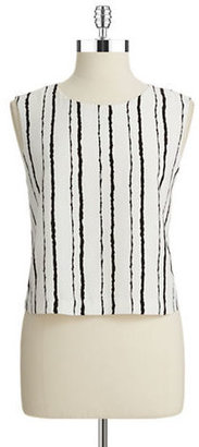 Vince Camuto Striped Crop Top