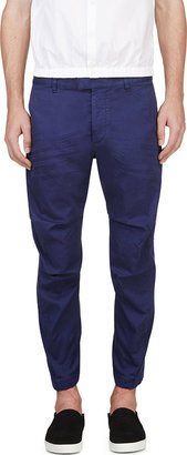 DSQUARED2 Blue Twisted Seam Cropped Trousers
