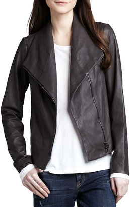 Vince Asymmetric Leather Jacket