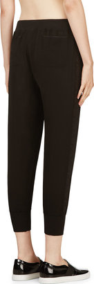Nina Ricci Black Cropped Silk Crepe Trousers