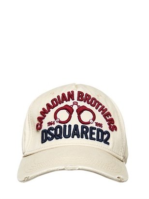 DSquared 1090 Embroidery Cotton Gabardine Baseball Hat