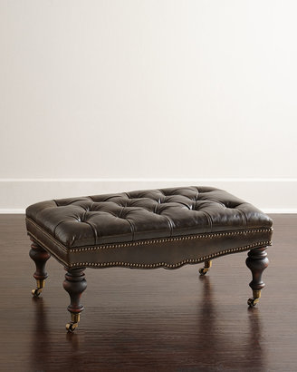 Old Hickory Tannery Tufted Moss Ottoman
