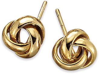 SONO DI'ORO Bonded Gold ‘Love Knot’ Stud Earrings