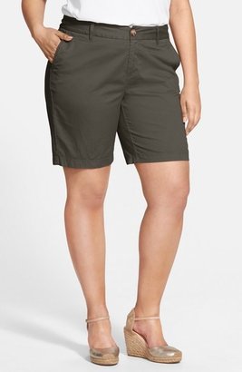 Sejour 'Addison' Stretch Twill Bermuda Shorts (Plus Size)