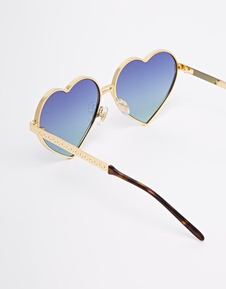 Wildfox Couture Lolita Heart Shaped Novelty Sunglasses