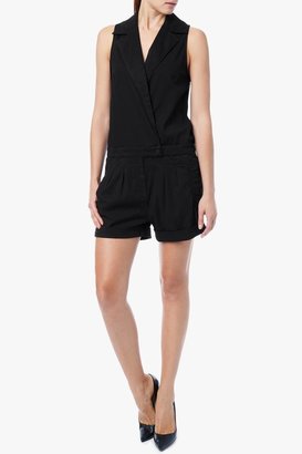 7 For All Mankind Short Romper In Black
