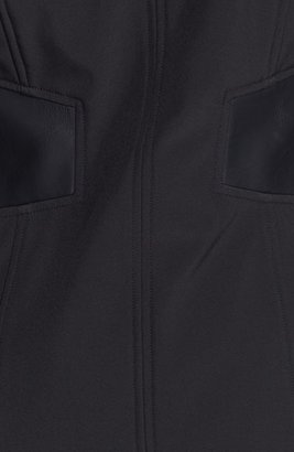 BCBGeneration Faux Leather Detail Soft Shell Walking Coat (Online Only)
