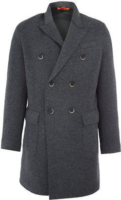 Barena Grey Double Breasted Wool-Blend Knit Coat