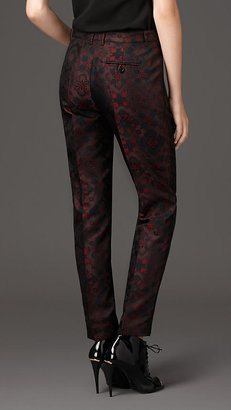 Burberry Geometric Floral Jacquard Trousers