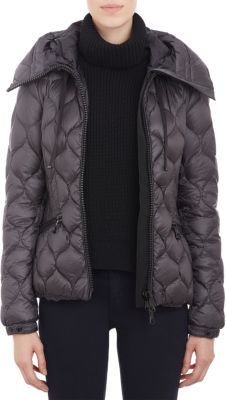 Moncler Honeycomb-Pattern Quilted Hooded "Gres" Jacket