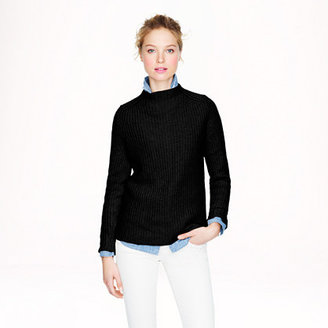 J.Crew Collection cashmere ribbed back-zip sweater