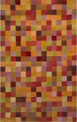 Liora Manné Petra Squares Rug, 27-Inch by 8-Feet, Sunset