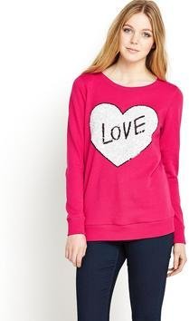 Love Label Sequin Sweatshirt