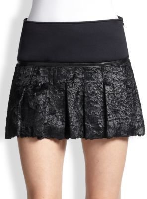 Ohne Titel Waxed Faux-Fur Mini Skirt