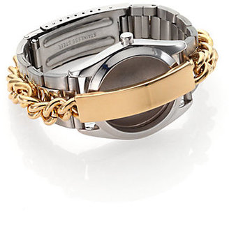 Maison Margiela Two-Tone Combo Watch & ID Double Bracelet