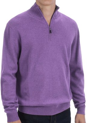 Forte Cashmere Zip Mock Neck Sweater (For Men)