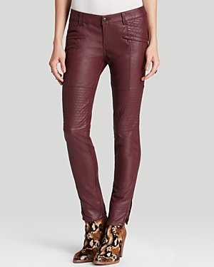 Free People Pants - Faux Leather Seamed Skinny