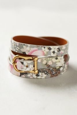 Anthropologie Wrapped Leather Buckle Bracelet