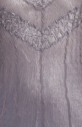 Komarov Lace & Chiffon Handkerchief Hem Dress