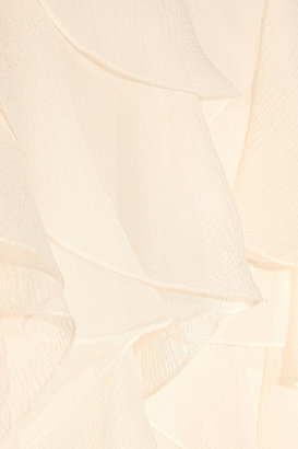 Chloé Ruffled silk-mousseliné blouse