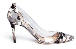 Nobrand Clear PVC camouflage pony hair pumps