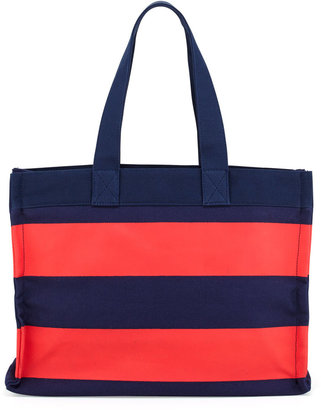 Toss Striped Canvas Tote Bag, Navy/Red