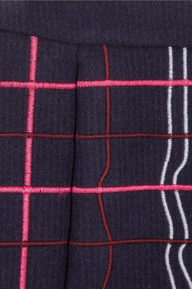Kenzo Embroidered wool-blend mini skirt
