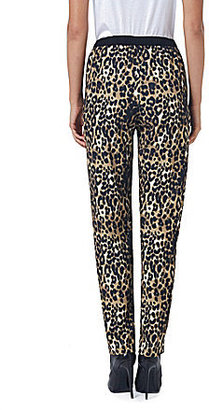 Adrienne Vittadini Leopard Drawstring Jog Pants