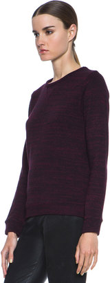 A.P.C. Tweed Knit Sweater in Bordeaux