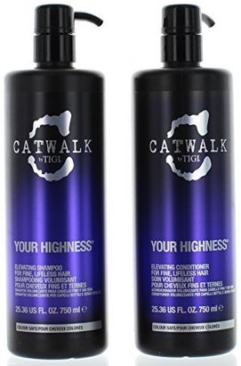 TIGI Catwalk Your Highness Volume Tween, 25.36 Oz Volumizing Shampoo and Conditioner Duo