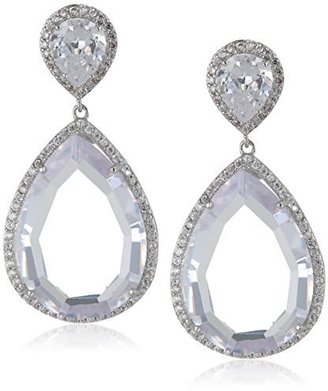 Nina 'Porter' Double Pear Shaped with Micro-Pave Drop Earrings