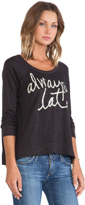 SUNDRY Always Late Cropped Pullover