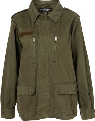 Topshop Petite Khaki Army Jacket