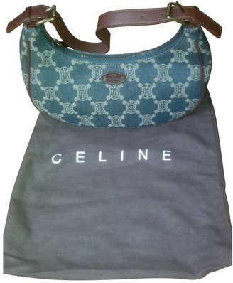 Celine Blue Cotton Handbag Classic