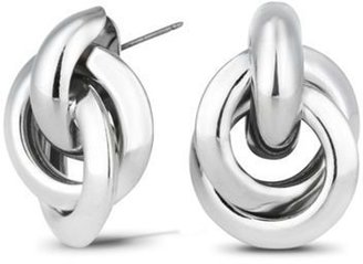 Ben de Lisi Principles by Designer polished silver knot drop earring