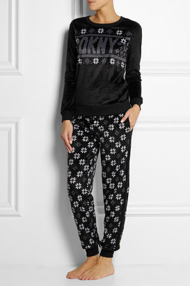 DKNY Snow Day printed fleece pajama set