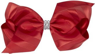 Wee Ones Satin Stripe Bow - Black-One Size