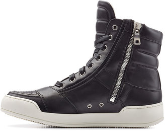 Balmain Leather High-Top Sneakers