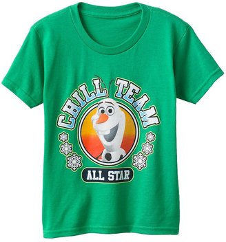 Disney frozen olaf "chill team all star" tee - toddler