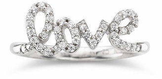 FINE JEWELRY 1/5 CT. T.W. Diamond Love Ring Sterling Silver