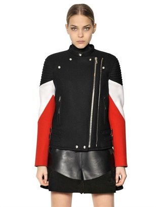 Givenchy Heavy Felted Wool Biker Jacket